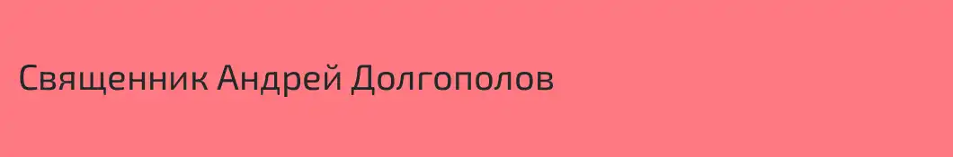 Священник Андрей Долгополов